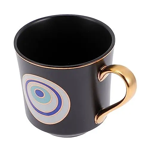 Produktbild: HOMSFOU Keramikbecher Markieren Kaffeebecher Porzellan Teebecher Türkischer Kaffeetassen Tasse Des Bösen Blicks Tee Trinkbecher Boho-dekorationen Süße Kaffeetasse Arabisch Büro