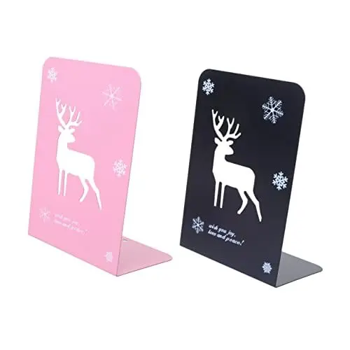 Produktbild: HOMSFOU Kindergeschenke 2st Modebücher Bücherregal Dekorative Buchstützen Buchstopper Rutschfester Buchständer Buchstützen Regale Buch Unterstützt Büro Buch Aus Metall Lieferungen