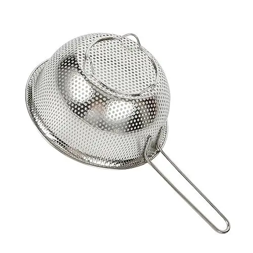 Produktbild: HOMSFOU Korb Zum Abtropfen Von Reis Backsieb Pommes Frites Sieb Frittierkorb Aus Edelstahl Küchensieb Schüssel Fruchtsieb Schüssel Zum Waschen Von Reis Verdicken Trockenkorb Edelstahl 304
