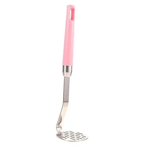 Produktbild: HOMSFOU Küche Kartoffelstampfer Obstpresse Zitronenpresse Haushaltsmixer Kartoffeln Zitronenpresse Gemüsestampfer Reispresse Für Kartoffelpüree Edelstahl Pp Rosa Stampfer Für Küchengeräte