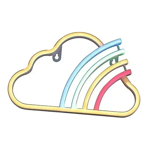 Produktbild: HOMSFOU LED-Neonlichter cloud lamp wolkenlampe raumdeko mode design leuchte kinderzimmer LED-Stabkerzen mehrere keuchen doppelt Blütenblatt auf Luftzeichen Wolke geführt LED Lichter Yellow