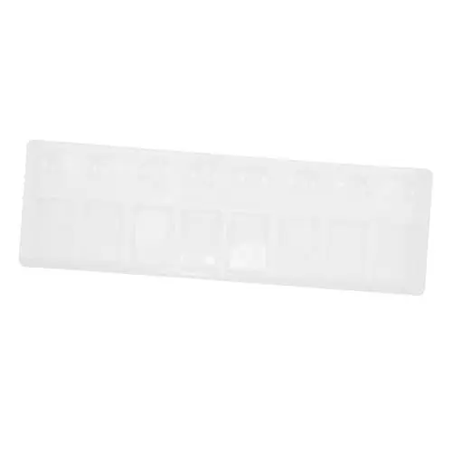 Produktbild: HOMSFOU Lange Rechteckige Malpalette für Aquarellfarben Praktische Mischpalette für Künstler Fächer für Malprojekte und Anwendungen