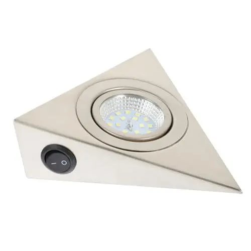 Produktbild: HOMSFOU Dreieckige LED-Unterschrankbeleuchtung - Schranklampe, Nachtlicht, Kleiderschrank-Licht, Wandleuchte