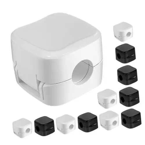 Produktbild: HOMSFOU Magnetischer Kabel-organizer Gerätekabel-organizer Drahthalter Für Kabel Telefonkabelhalter Kabel Halter Saugnapf-mopp-clip Magnetische Kabelclips Uierty Ladekabel Magnetisch Abs