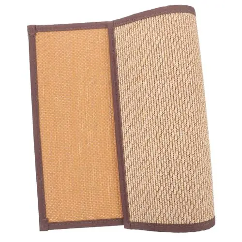 Produktbild: HOMSFOU Mattenkissen Tatami-Teppich Schlafmatte Für Schlafzimmer Gewebte Bambusmatte Schlafzimmer Bodenkissen Campingmatratze Yoga-meditationskissen Erwachsener Kind Türmatte Flachs