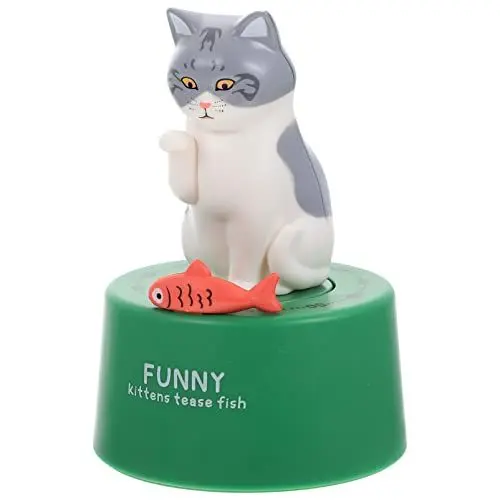 Produktbild: HOMSFOU Mechanischer Timer Katze Figur Küchentimer Kurzzeitmesser Eieruhr Küchenuhr Digital Kochtimer 60 Minuten Countdown Timer Küchenwecker für Kochen Backen Büro Schule Kinder