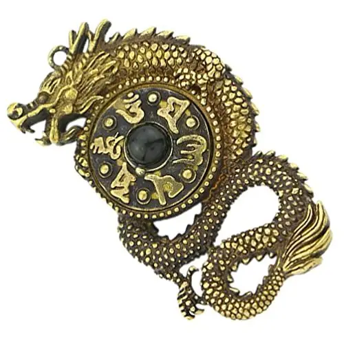 Produktbild: HOMSFOU Messing-Drachen-Charms Antike Chinesische Feng-Shui-Drachen-Anhänger Reichtum Wohlstand Hängende Verzierung Amulett Schmuckherstellung Charms Für DIY-Armband Halskette
