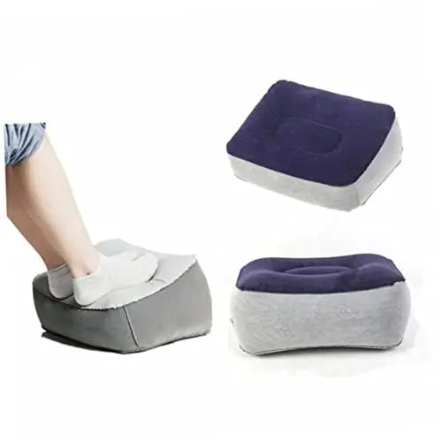 Produktbild: HOMSFOU Nackenkissen Zum Aufblasen Schnell Aufblasendes Beinkissen Polsterkissen Aufblasbare Outdoor-ottomane Fußstützenkissen Für Flugzeuge Bein-up-fußstütze Reisen Frisbeescheibe Tragbar