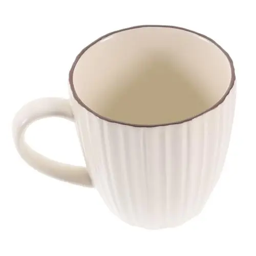Produktbild: HOMSFOU Paar Keramiktasse Cappuccino Becher Saftbecher Einfacher Wasserbecher Saft Tasse Cappuccino-tassen Picknick Tasse Bierkrug Nordische Kaffeetasse Weiß Getreide Gut Aussehend Büro