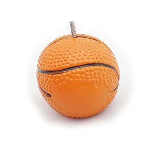 Produktbild: HOMSFOU Partyball Gelb + Silber Foto-Memo-Karten-Basis Clip-Bilder Basketball-Ständer Büro Zuhause Papier-Display Notiz-Desktop-Dekoration Für Gastgeschenke Tischbild