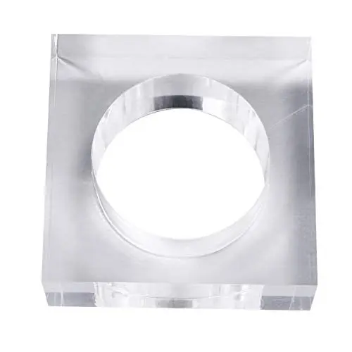 Produktbild: HOMSFOU Quadratische Serviettenringe Silberne Serviettenringe Acryl Serviettenringe Serviette Serviettenringe Retro Serviettenringe Klar Serviettenringe Untersetzer Vase Tischgesellschaft