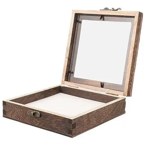 Produktbild: HOMSFOU Schmetterlings-vitrine Medaillenrahmen Aus Probenbehälter Bilderrahmen Aus Holz Holz-vitrine Pin-vitrine Bilderrahmen-etui 3D-bilderrahmen Insekt Muschelschale Probenrahmen Acryl