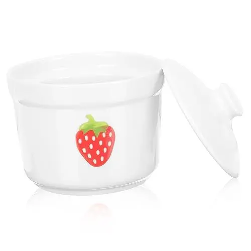 Produktbild: HOMSFOU Schmortopf Aus Keramik Dampfschale Aus Keramik Kleiner Topf Aus Keramik Auflaufform Aus Glas Mit Deckel Vogeldampftopf Auflaufform Aus Keramik Suppentopf Vogelnest