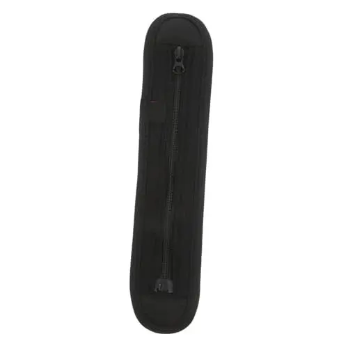 Produktbild: HOMSFOU Schulter Polster Schwarze Umhängetasche Riemen Schulterkissen Taschengurt bass Gurt schulterpanzer Gurtpolster für Rucksack Gitarrengurtpolster für Handtaschen Oxford-Stoff Black