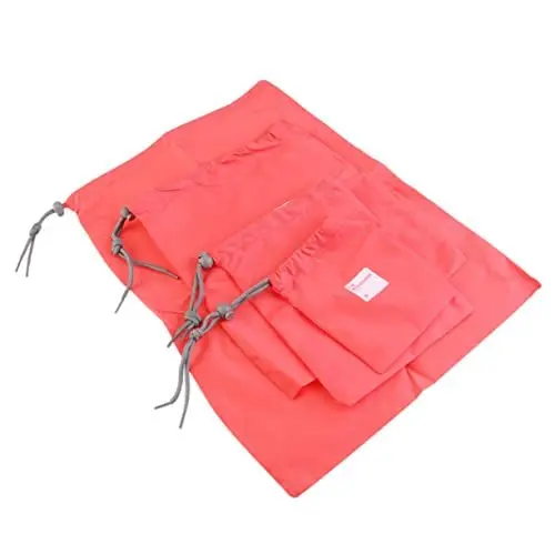 Produktbild: HOMSFOU Set 4tlg Reise-kosmetiktaschen Für Frauen Kofferorganizer Reisetaschen Sporttasche Aufbewahrungsbeutel Kosmetiktasche Mit Kordelzug Handtasche Kompressionsbeutel Geldbörse Fräulein