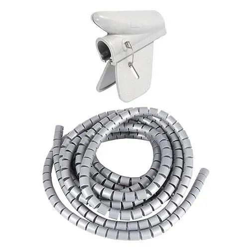 Produktbild: HOMSFOU 16 Mm Spiralkabel-Organizer Kabelschutz – Kabelaufwickler Schreibtisch-Organizer (grau)