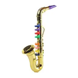 Produktbild: HOMSFOU Trompete Metallische Flöten Spielzeug Für Kazoo Musik-Saxophon-Spielzeug Tuba Spielzeuggitarre Kalimbas Für Anfänger Lernspielzeug Waldhorn Kupferrohr Kind Leistungsrequisiten