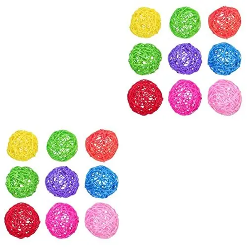 Produktbild: HOMSFOU Vase Strandspielzeug 18 Wandkauen Hängend Bunt Spielzeug DIY Dekoration Dekorativer Takraw-Riemen cm Schale Stütze Füller Ornament Kugeln Spielzeug Gartenprojekt Hochzeitsdeko