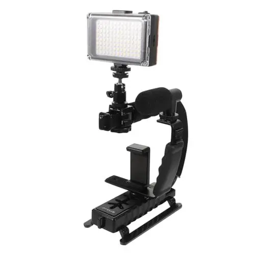 Produktbild: HOMSFOU Video-mikrofon-kit Videomikrofon Kameragriff Kamerahalter Halterung Für Tablet-ständer Kameraständer Autos Fotografie Halterung Handmikrofon Halterung Für Das Armaturenbrett Black