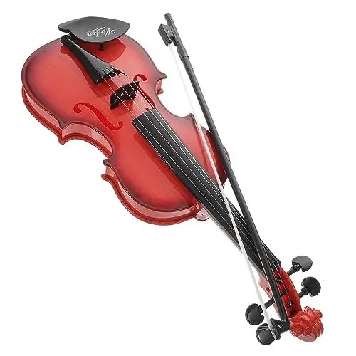 Produktbild: HOMSFOU Violine Spielzeug Geigenspielzeug Für Kinder Akustisches Geigenspielzeug Saitengeige Spielzeug Künstliche Geige Anfänger Violine Herzstück Hochzeitstafel Ukulele Plastik Metall
