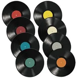 Produktbild: HOMSFOU Wohnkultur 8 Stück Leere Vinyl-Schallplatten Gefälschte Dekorative Vintage-Schallplatten Wandkunst Ästhetische Bilder Wohnheimzimmer-Wandplatten Für Rock'n'roll-Musikparty-
