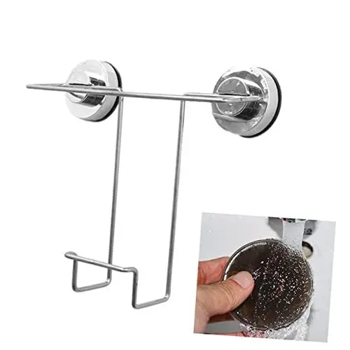 Produktbild: HOMSFOU Edelstahl Zeitschriftenhalter Mit Saugnapf Wandmontage Ohne Bohren Für Badezimmer Und Toilette Modernes Design Für Magazine Und Zeitungen