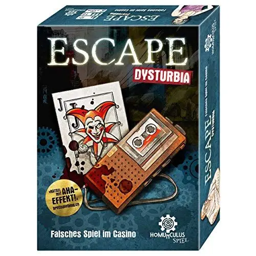 Produktbild: homunculus verlag Escape Dysturbia: Falsches Spiel im Casino. Das Escape-Game mit Story für 1-8 Spieler*innen