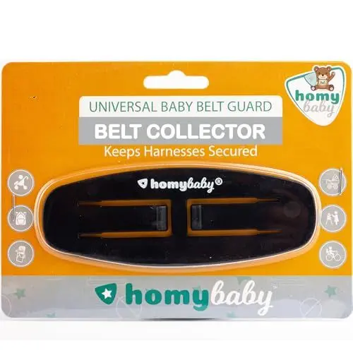 Produktbild: HOMYBABY® Gurtsammler kindersitz - Gurtverlängerung Kindersitz - Gurtschloss Verlängerungen - Beltlock stop kinder - Gurtwächter (STANDARD, X1)