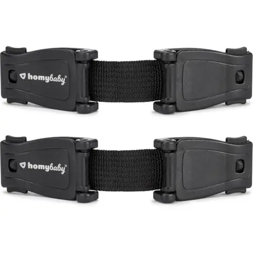 Produktbild: HOMYBABY® Gurtsammler kindersitz - Gurtverlängerung Kindersitz - Gurtschloss Verlängerungen - Beltlock stop kinder - Gurtwächter (STANDARD, X2)