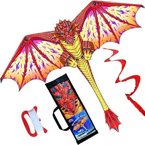 Produktbild: HONBO Drachen flugdrachen für Kinder und Erwachsene, einleiner flugdrachen Bester Groß Beach Flugdrachen für Kinder ab 3 Jahren