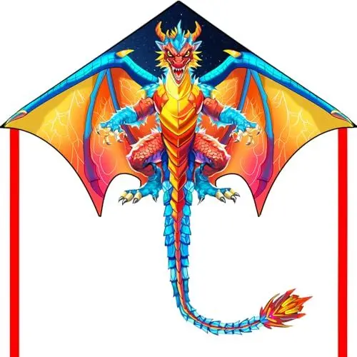 Produktbild: HONBO Drachen für Kinder und Erwachsene, Kinder Drachen mit Langem Schwanz,Drachenschnur inklusive