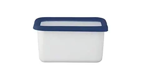 Produktbild: HoneyWare CLASSIC LINE Emaille Frischhaltedose mit Deckel | Hoch | 0,7 L | hitzebeständig bis 400°C | Meal Prep Boxen für alle Herdarten, Backofen und Grill geeignet | Aufbewahrungsbox mit Deckel