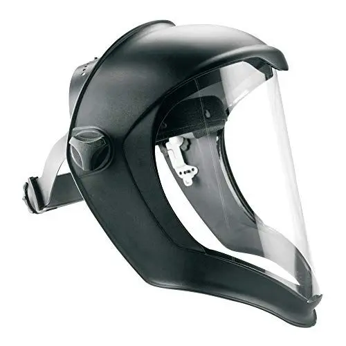 Produktbild: Honeywell 1011624 Bionischer Gesichtsschutz mit kratzfester/Fogban-beschichteter transparenter Polycarbonat-Linse, dielektrisches Design, bequeme Passform mit Brille und Atemschutzmaske (1 Stück)