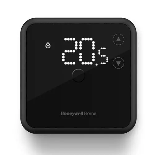 Produktbild: Honeywell Home Raumthermostat, leicht ablesbares, energieeffizientes Display auf LED-Basis, verkabelt, schwarz