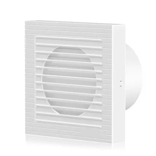 Produktbild: Hon&Guan 150mm Badlüfter, 250m³/h Abluftventilator, Leise Ventilator Lüftung Wandventilator mit EU-Stecker, für Bür Badezimmer, Küche, WC, Wohnzimmer, Schlafzimmer, Decke, Weiß