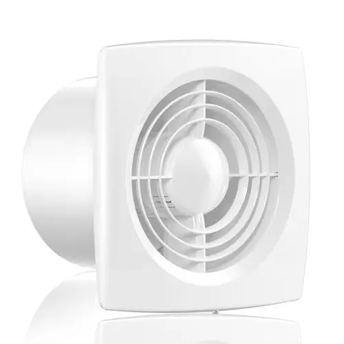 Produktbild: Hon&Guan 150mm Badlüfter Wandventilator, Lüftung 272m³/h Abluftventilator Leiser Betrieb, Geräuscharme Kein EU-Stecker Ventilator für Küche, Badzimmer, WC, Garage, Schlafzimmer, Loftfenster, Weiß