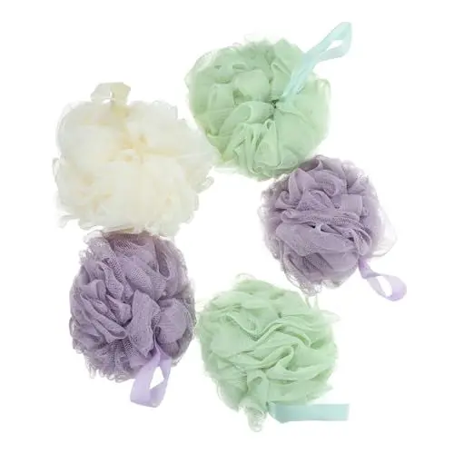 Produktbild: HONITANO 5 Stück Badekugel Bad Luffa Für Frauen Puff Ball Schwammdusche Schwämme Bad Dusche Blase Schaumbad Badespielzeug Badeschwämme Für Erwachsene Süßer Badeschwamm Mehrfarbig