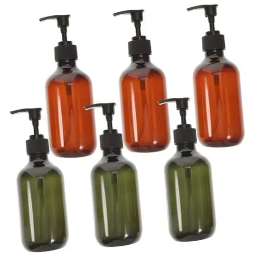 Produktbild: HONITANO 6 Stück Handdesinfektionsmittelflaschen Waschspender Lotion Mit Pumpe Flüssigkeitspumpenflasche Behälter Schäumend Reisekosmetikcreme Handwaschmittel Waschshampoo
