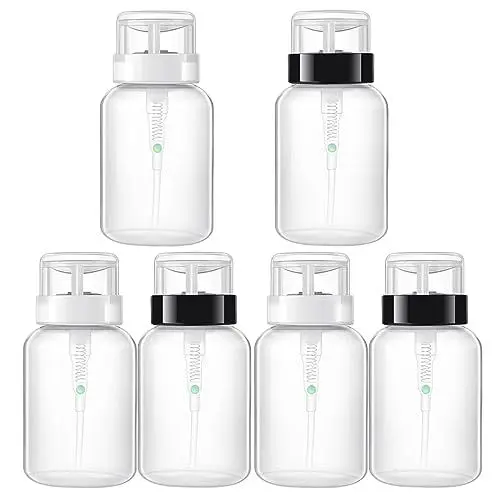 Produktbild: HONITANO 6stücke Nagellackentferner Spenderflasche Leer Nachfüllbar Wiederverwendbar Tragbar Für Reisekosmetik Outdoor Nutzung Als Kosmetikspender Behälter Für Nagelkunst Wasser