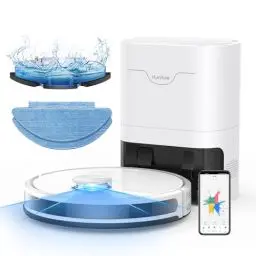 Produktbild: Staubsauger Roboter mit Wischfunktion, HONITURE Q6 SE Saugroboter, 3500Pa Saugroboter mit gespeicherten Karten, ideal für Tierhaare, Teppiche und Hartböden, Laufzeit 200 Minuten (mit 2,5L Saugstation)