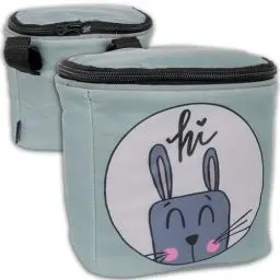 Produktbild: honju Bike Lenker-Tasche Kinder-Fahrrad (Abnehmbarer Deckel, Fahrrad-Tasche für den Lenker mit Reflektoren, Sicherer Halt Dank Klettverschluss, Inkl. Innentasche) Hansi Hase