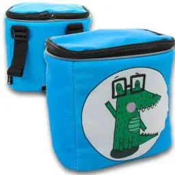 Produktbild: honju Bike Lenker-Tasche Kinder-Fahrrad (Abnehmbarer Deckel, Fahrrad-Tasche für den Lenker mit Reflektoren, Sicherer Halt Dank Klettverschluss, Inkl. Innentasche) Karl Krokodil