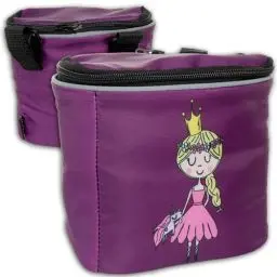 Produktbild: honju Bike Lenker-Tasche Kinder-Fahrrad (Abnehmbarer Deckel, Fahrrad-Tasche für den Lenker mit Reflektoren, Sicherer Halt Dank Klettverschluss, Inkl. Innentasche) Paula Prinzessin