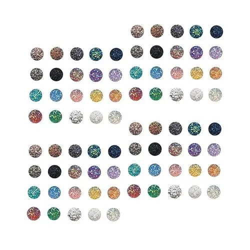Produktbild: HONMEET 100stücke Runde Resin-deko-patches Flachboden-strasssteine Für -schmuck Ohrringe Armbänder Zufällige Farben Für Bastelprojekte Und Kreative Schmuckherstellung