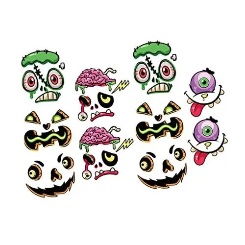 Produktbild: HONMEET Kürbis Aufkleber Lustige Fenster Und Wandaufkleber Kürbis-dekorationsaufkleber Zum Basteln Halloween-Aufkleber Für Partygeschenke