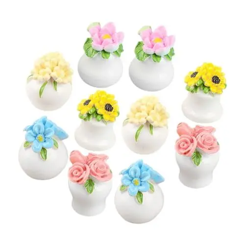 Produktbild: HONMEET Mini-heimornament 10 Stück Künstliche Topfpflanzen-Dekoration Bonsai-Verzierungen Für Miniaturgärten Und Miniaturhäuser