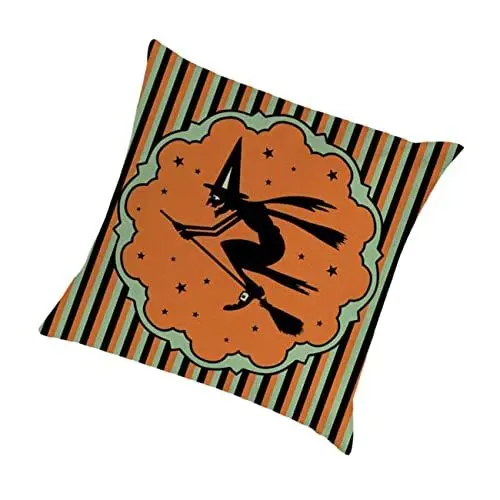 Produktbild: HONMEET Sofa Kissenbezug Halloween-Muster Kissenbezug Aus Baumwolle Dekokissen Für Heim Und Auto Geeignet Für Sofa Und Bett