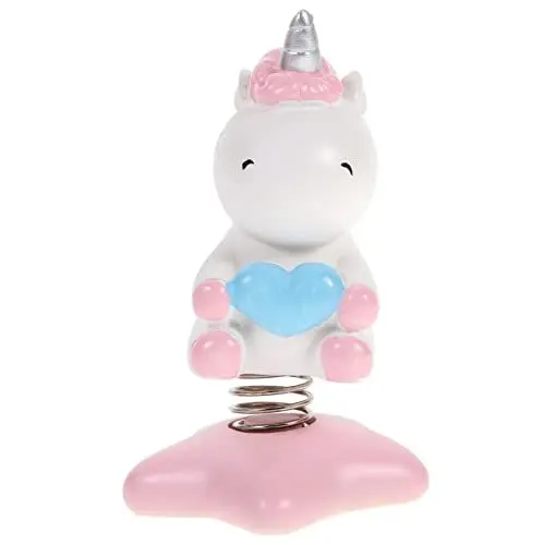 Produktbild: HONMEET 1stk Einhorn Wackelköpfe Figuren Miniatur-tierfigur Tanzendes Spielzeug Dashboard-Bobble-Puppe Schüttelnder Kopfschmuck Kopfschüttelnde Nickende Karikaturfigur Rasen Büro Im Auto
