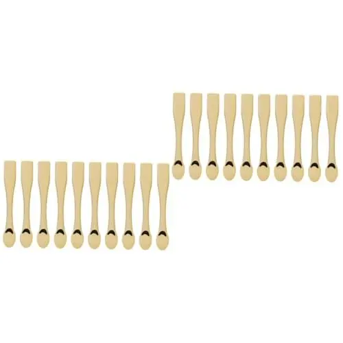 Produktbild: HONMEET 20 Stk Maskenlöffel Make-up-Flaschenspatel Augencreme-Schöpfer Mini-Spatel Frauen beauty tools Schönheitswerkzeug Gesichtspflegeprodukte Hautpflege-Tool Schminklöffel Abs Golden