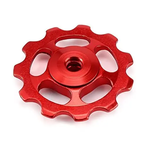 Produktbild: HONMEET 2pcs Aluminium Legierung 11t Schaltwerk Pulley Für Mountainbike Rot Robust Einfach Installieren